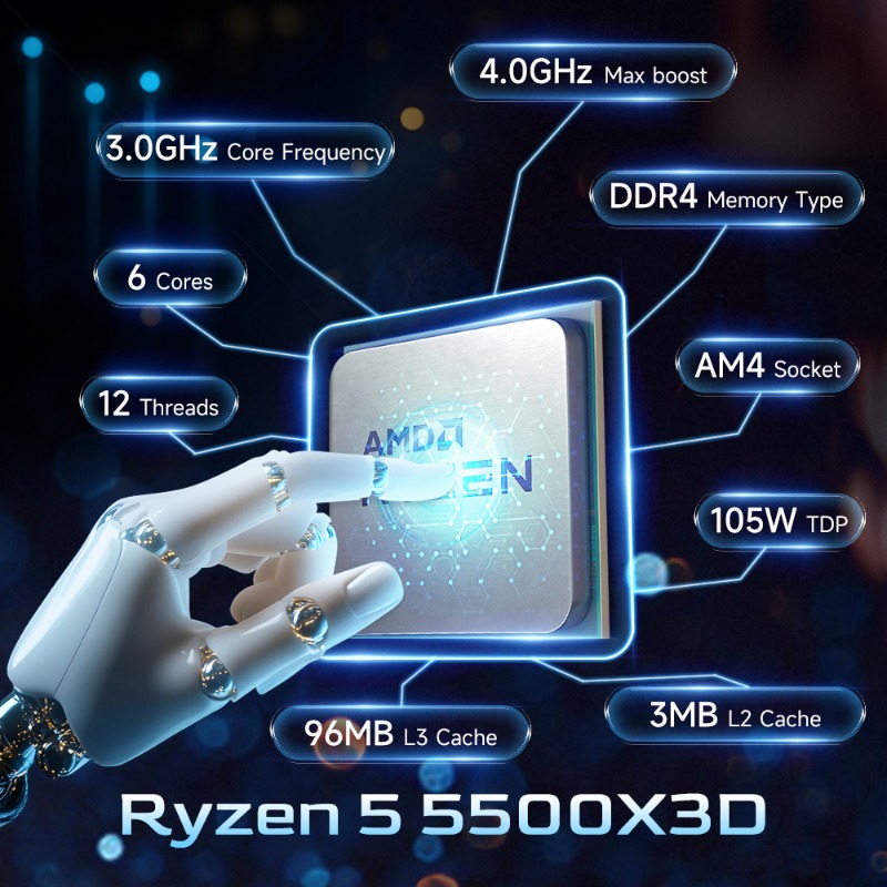 AMD Ryzen 5 5500X3D Gaming CPU - Amd Cpu Ryzen 5 review and price