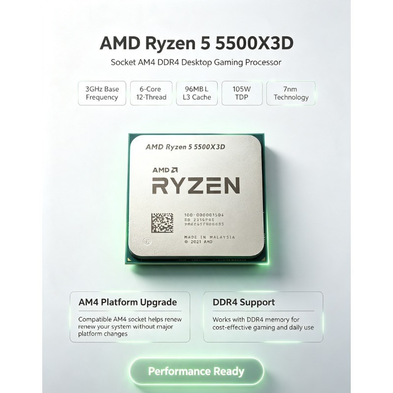 AMD Ryzen 5 5500X3D Gaming CPU - Amd Cpu Ryzen 5 review and price