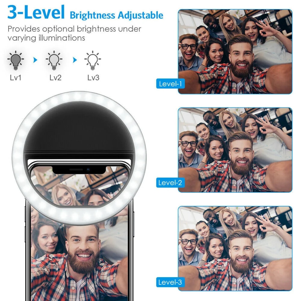 1pc USB Charge Cable LED Selfi - Webcam Ring Light review and price