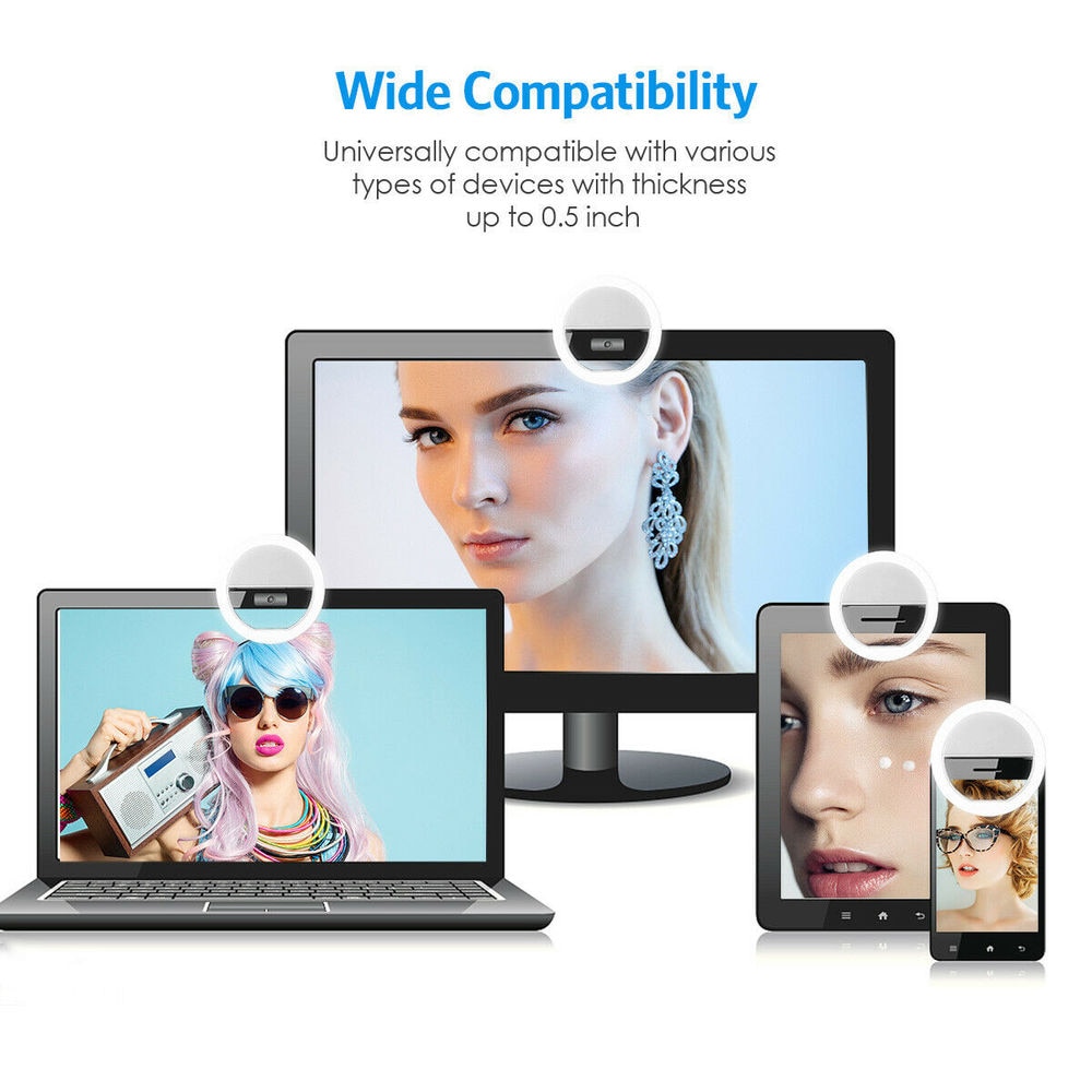 1pc USB Charge Cable LED Selfi - Webcam Ring Light review and price