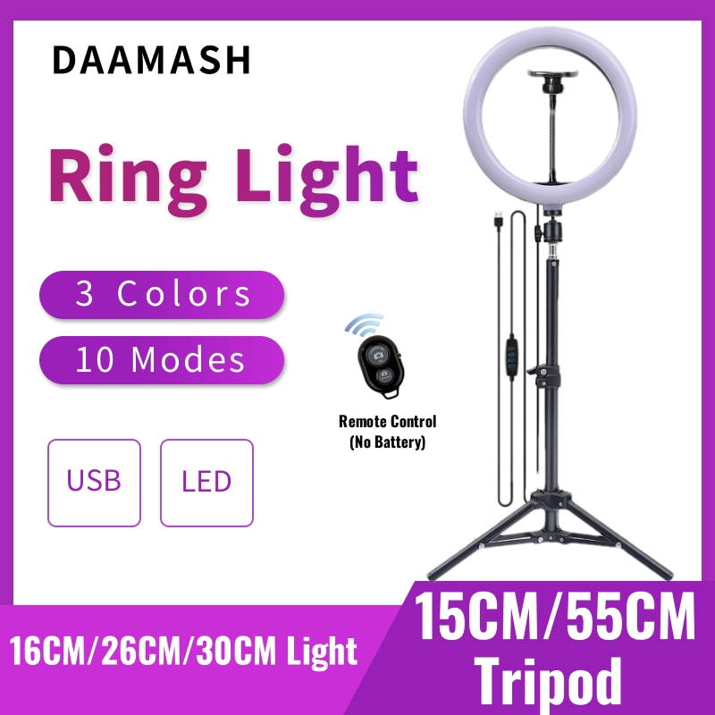 16cm/26cm/30cm LED Selfie Ring - Webcam Ring Light review and price