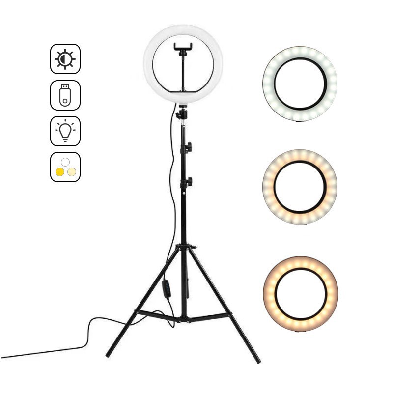 16cm/26cm/30cm LED Selfie Ring - Webcam Ring Light review and price