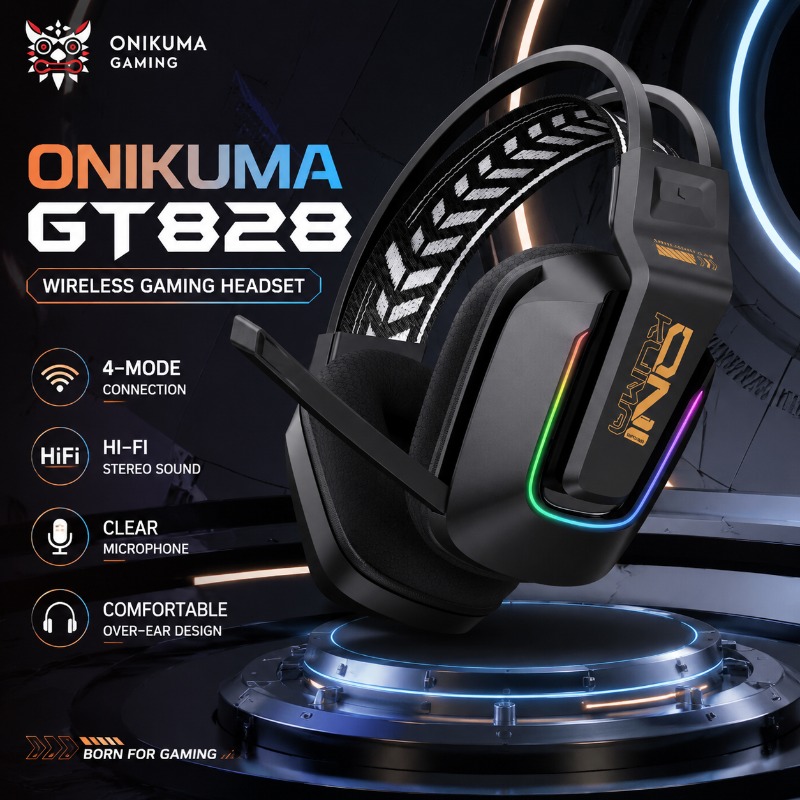 ONIKUMA GT828 Gaming Headset 4 - Esports Gaming Gear review and price