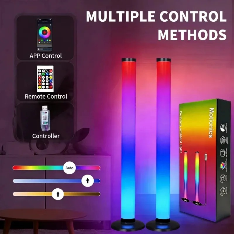 2PCS 120CM RGB Floor Lamp, Sou - Esports Gaming Setup review and price