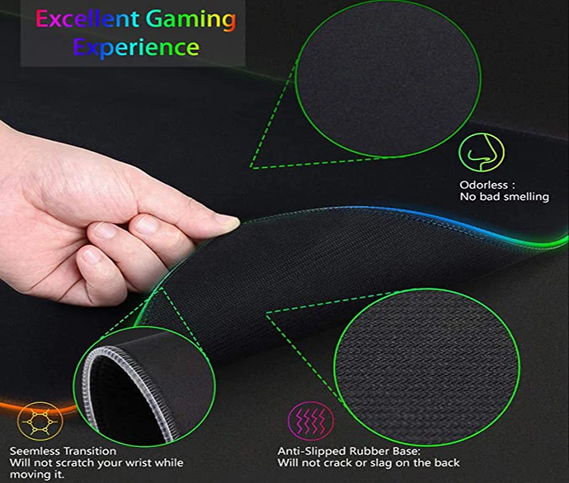 RGB XXL HD Large Black White G - Esports Gaming Setup review and price